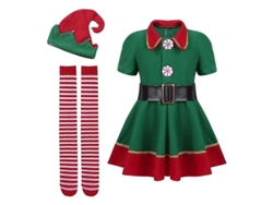 Disfraz de elfo navideño para hombre 2026 con accesorios para fiesta de Halloween y cosplay, 100 cm.