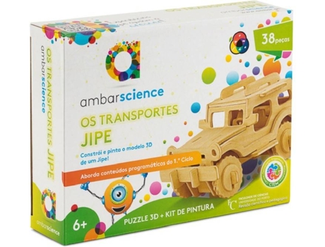 Puzzle 3D AMBARSCIENCE Jeep (Edad Minima: 6 años)