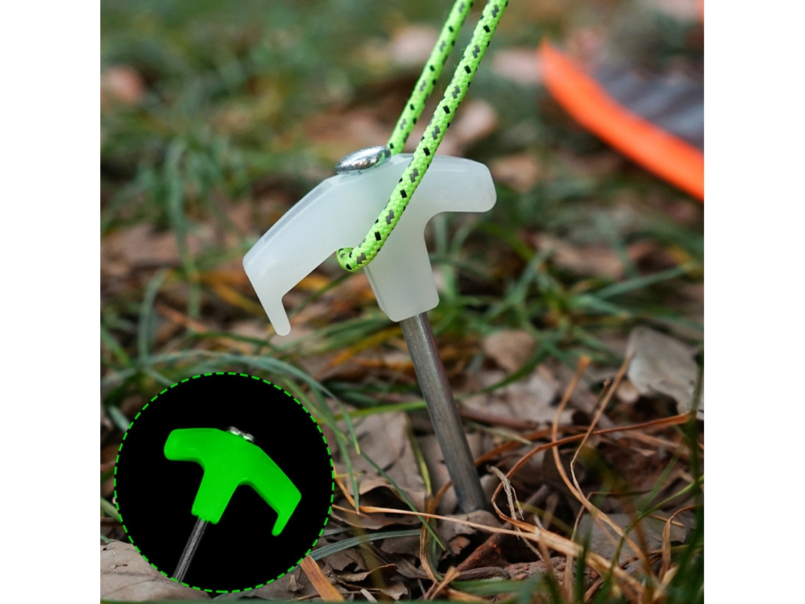 Clavo Espiral Luminiscente Para Tiendas De Campaña, Acero De Alta Resistencia, Camping, Senderismo Y Toldos.