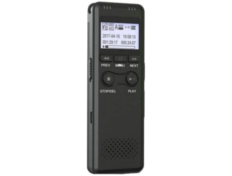 Mini grabadora de voz digital activada por voz PCM Grabación Reducción de ruido Micrófono dual Hifi Mp3 Player-32GbBlack