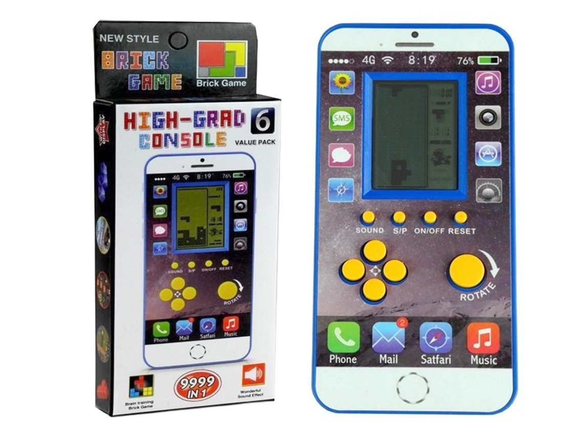 Juego de Tetris con apariencia de teléfono real en 4 colores B.active
