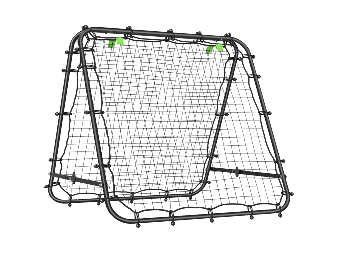Red de rebote plegable y ajustable para fútbol, béisbol y tenis, 100x95x90 cm, color negro.