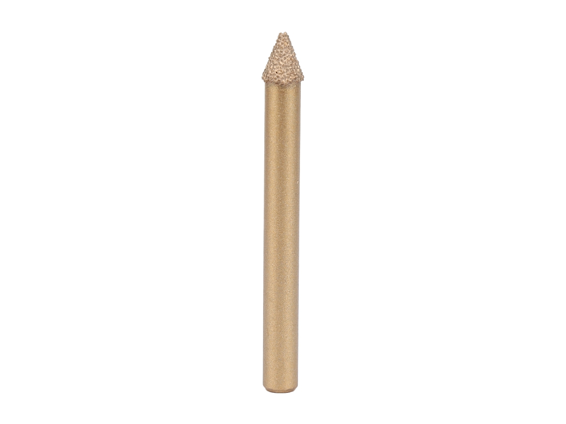 Herramienta De Fresado Cnc Con Vástago De Diamante Soldado, Vástago De 6 Mm, Punta De Fresado De 45 Grados, 60 Mm