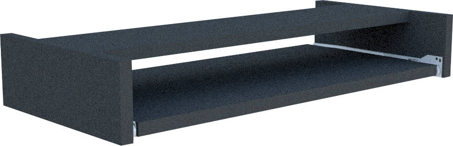 Soporte de Teclados HENOR Gris (Madera - 70x31x11 cm)