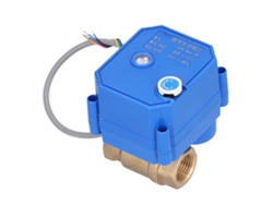 Válvula De Pelota Eléctrica Motorizada De Latón Mini Bsp 5 Hilos Dc12v Con Indicador De Interruptor