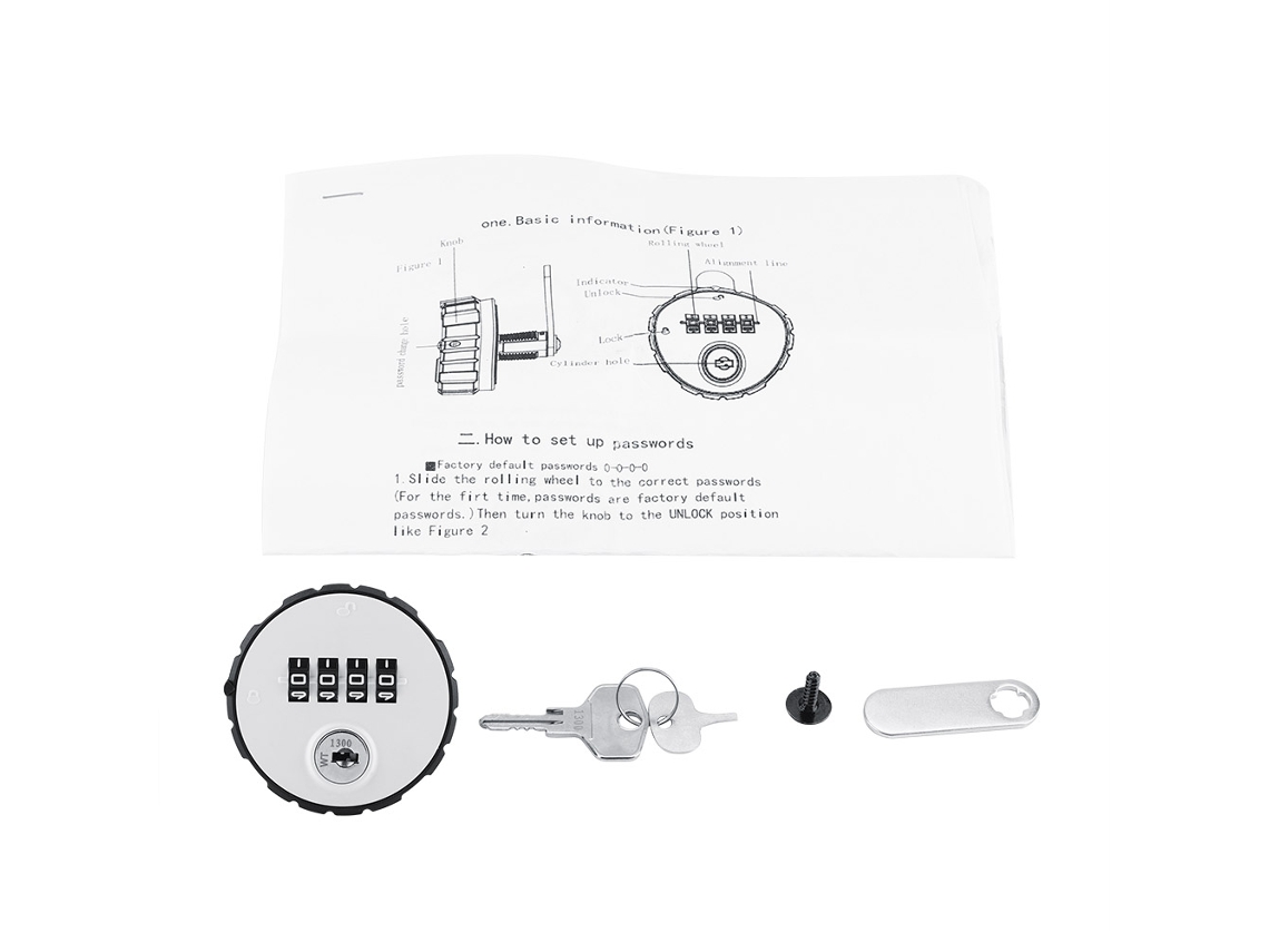 Cerradura Digital De Código Seguro De Aleación De Zinc De 20 Mm Con Llave Para Armario
