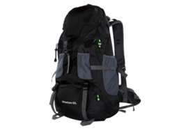 Mochila Impermeable De 50 Litros Para Camping, Escalada, Senderismo, Ciclismo Y Viajes Al Aire Libre, Color Negro.