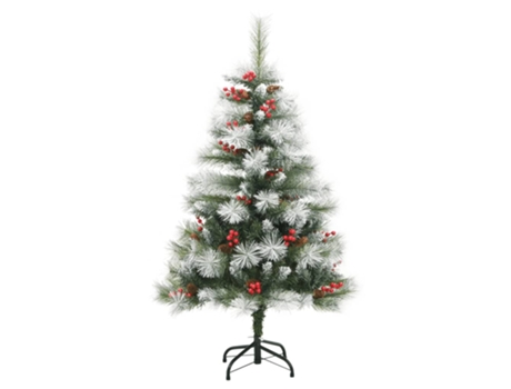 VIDAXL Árbol de Navidad artificial con piñas y bayas 150 cm
