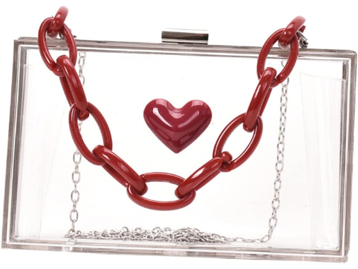 Bolso De Hombro Transparente Con Bolsillo