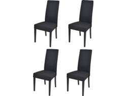 Conjunto de 4 Cadeiras T M C S Chiara (Preto - 99x46x55 cm - Madeira)