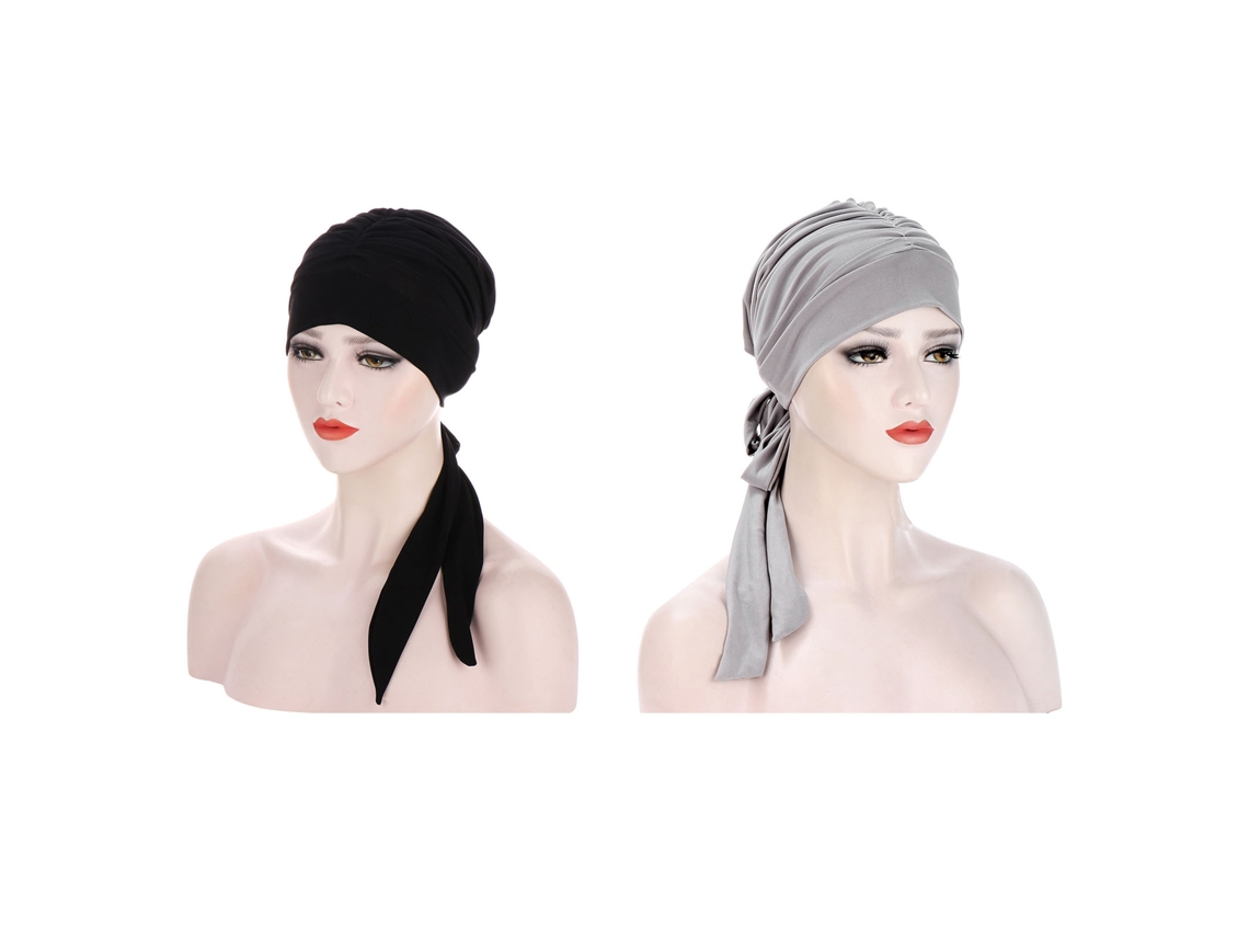 2 Pañuelos Para La Cabeza De Encaje Suave De Color Liso Para Fiestas Y Quimioterapia Para Mujeres Con Estilo