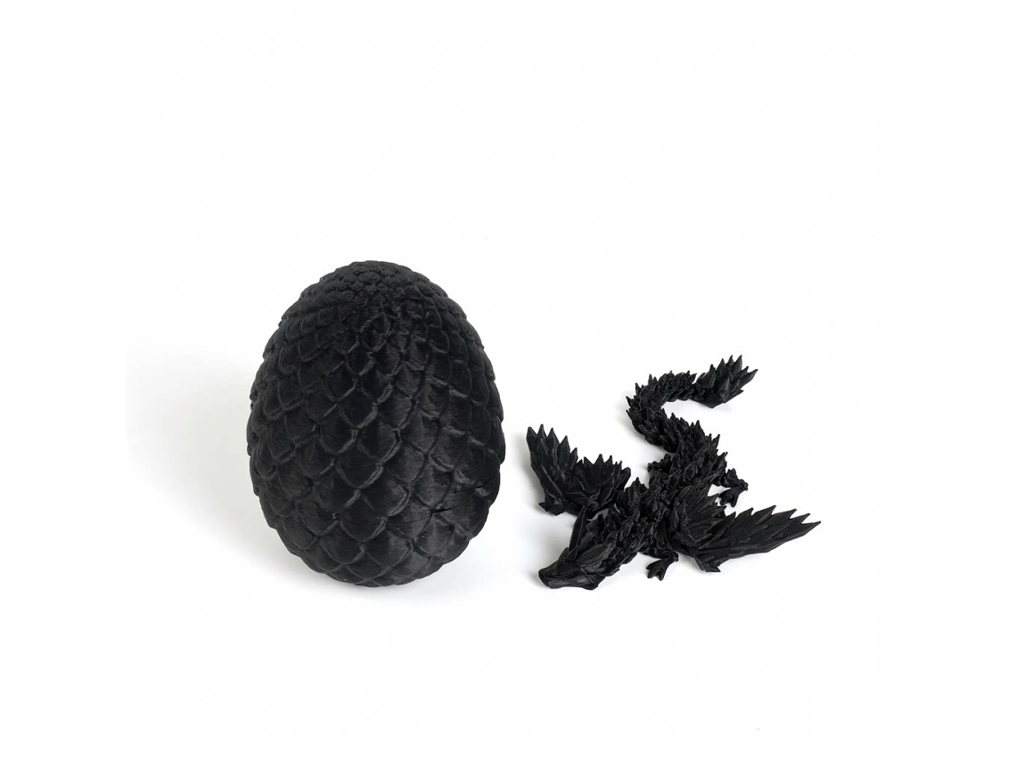 Huevo de dragón místico 3D con dragón eclosionando, regalo de fantasía único de Digitallab