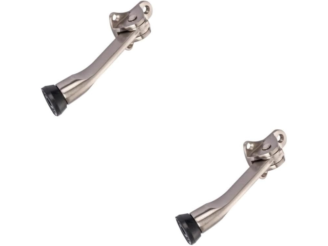 2 Topes De Puerta De Aleación Metálica Con Cabezal De Goma Anticolisión Para Protección De La Pared...