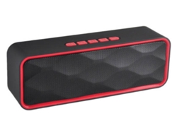 Altavoz Bluetooth TWS estéreo de 20 W con subwoofer, 36 h de reproducción, IPX7, micrófono auxiliar de 30 m, color rojo, Yizhood