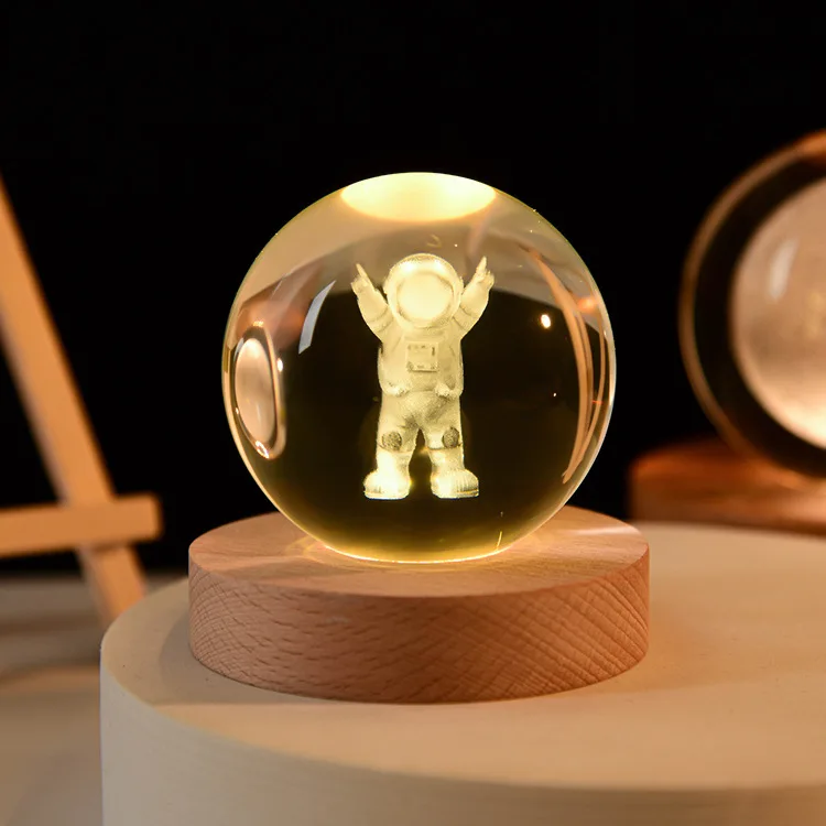 (estilo 1 60 Mm) Adorno De Bola De Cristal, Esfera Astronómica Galáctica Grabada Con Láser 3d Con Base