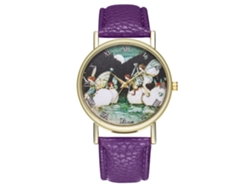 Reloj De Pulsera De Cuarzo Para Mujer Zhoulianfa, Estilo Moderno Para Estudiantes, Color Morado.
