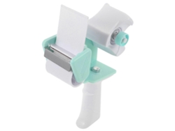 Dispensador de cinta manual con cortador para uso profesional, azul claro, diseño compacto, embalaje eficiente, 1 unidad. GOKOCO