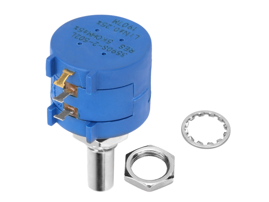 Potenciômetro Ajustável De Múltiplas Voltas 3590s-2-502l 5k Ohm Precisão