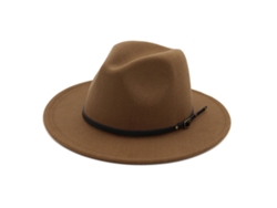 Elegante Sombrero De Copa Retro De Amplia Apertura Para Fiestas En La Playa Y Reuniones Con Amigos - Caqui