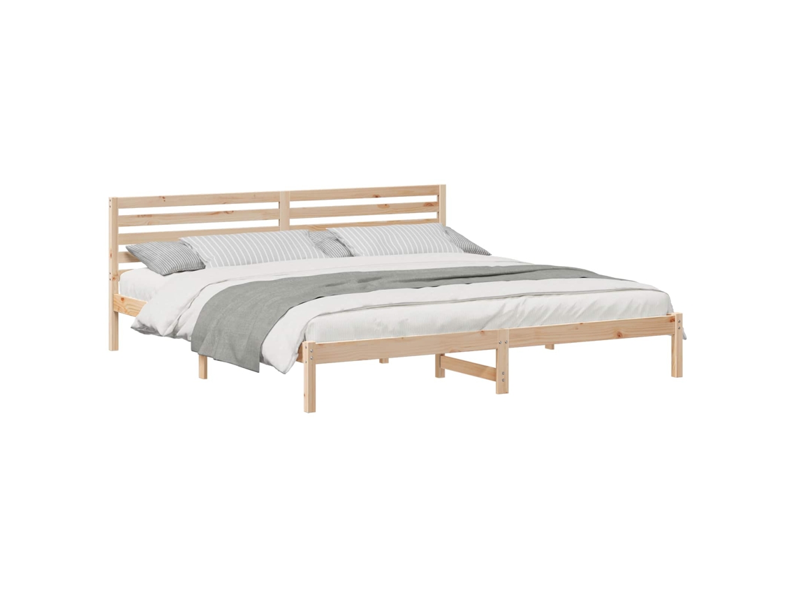 Maison Exclusive - Estructura De Cama Marrón 200 X 220 Cm Madera De Pino Macizo
