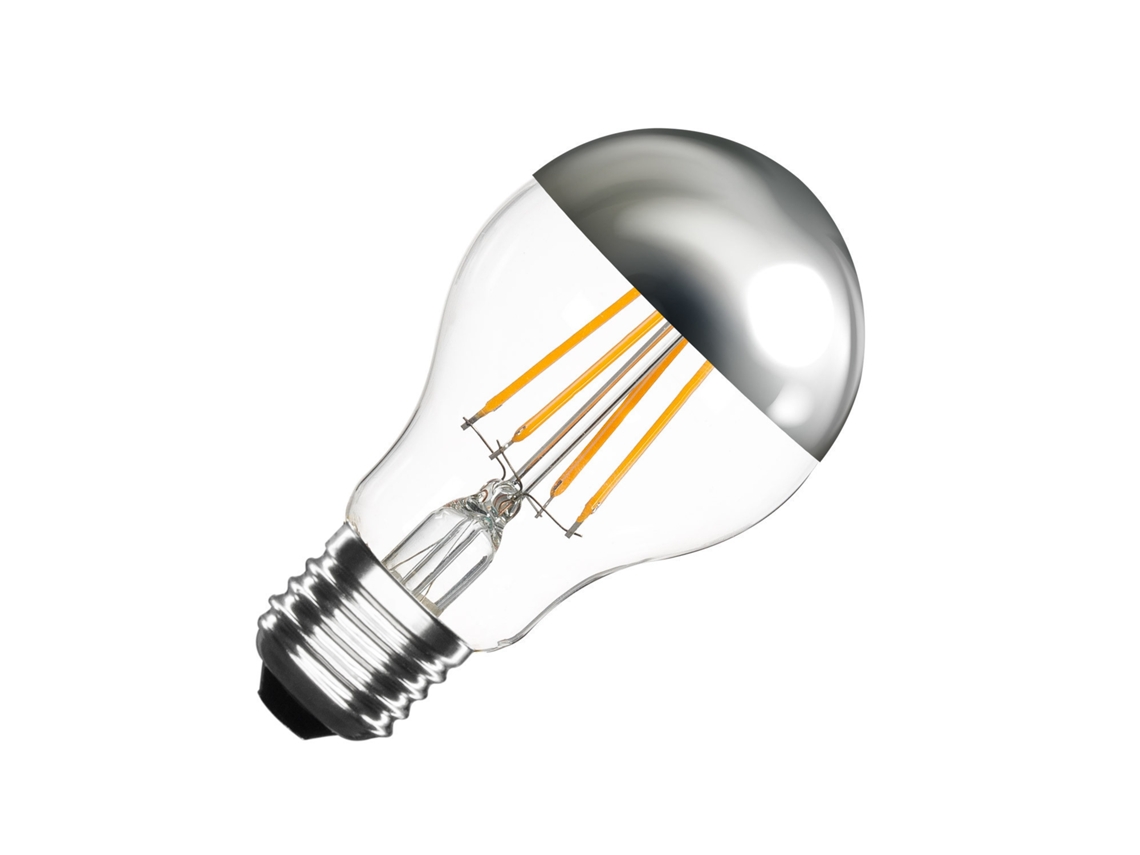 Bombilla LED de filamento B22 8W 800 Lm A60 Regulable Cromo Reflectante Sin parpadeo 2200k LED Super Cálido