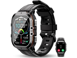 Reloj inteligente deportivo para exteriores con pantalla AMOLED de 1,96 pulgadas, resistente al agua hasta 5 ATM, con más de 100 modos deportivos y monitoreo Yizhood