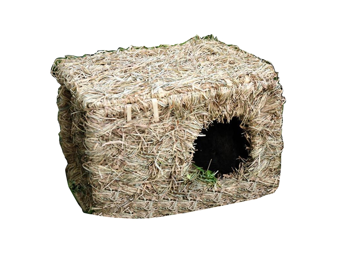 Conejo Para Nido De Heno, Túnel Hecho A Mano, Casa De Paja, Jaula Para Masticar, Juguete Para Erizo