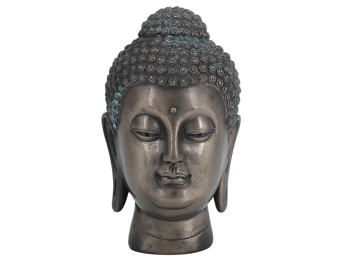 Cabeza de Buda de resina (decoración de escritorio, artículos budistas)