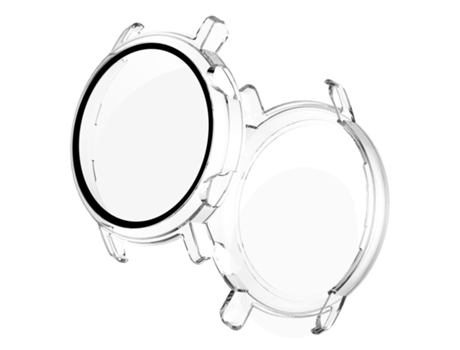 Protector de pantalla de vidrio templado 2 en 1 para Huawei Watch GT2 de 42 mm + cubierta de pieza totalmente revestida (transparente)