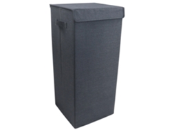 Caja De Almacenamiento Cesto Para La Ropa Vcm Tela Negro (l)