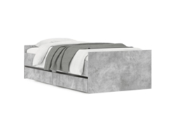 Maison Exclusive - Estructura De Cama Con Cajones Gris Hormigón 100x200 Cm