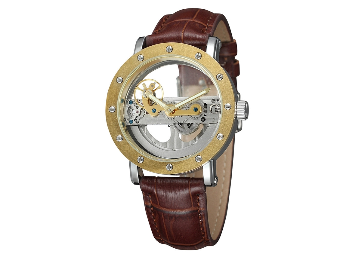 Reloj De Negocios Forsining Para Hombre Con Movimiento Mecánico Automático, Transparente
