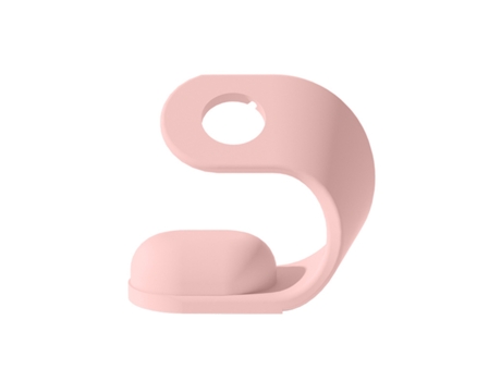 Soporte de carga de silicona en forma de U para reloj inteligente Apple Watch Series (rosa)