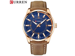 Reloj De Pulsera Para Hombre, De Estilo Formal, Con Correa De Cuero, Esfera Grande Y Un Diseño Sencillo E Informal.