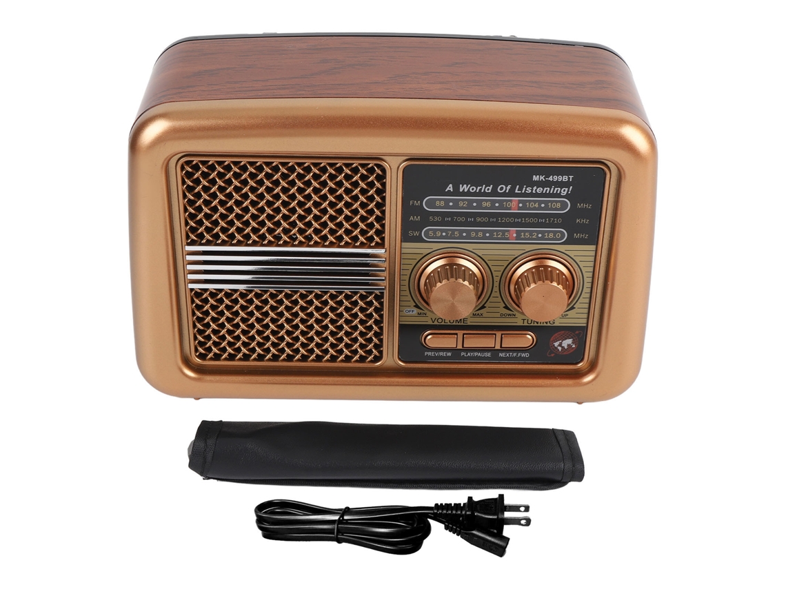 Junli-radio Am Fm Sw Portátil Con Altavoz Bluetooth Plug Us