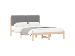 Maison Exclusive - Estructura De Cama Con Cabecera Tapizada Gris Claro