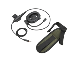 Auriculares Unilaterales Para Casco De Motocicleta Con Ptt U94 Compatibles Con Yaesu Vertex Vx-6r Vx-7r Negros