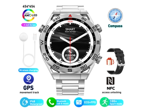 Smartwach OHPA DT ULTRA MATE (Android e IOS - plata)