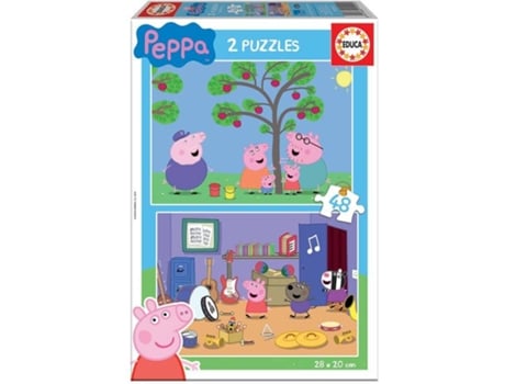 Puzzle EDUCA 2X48 Peppa Pig (Edad Mínima: 3 Años - 96 Piezas)