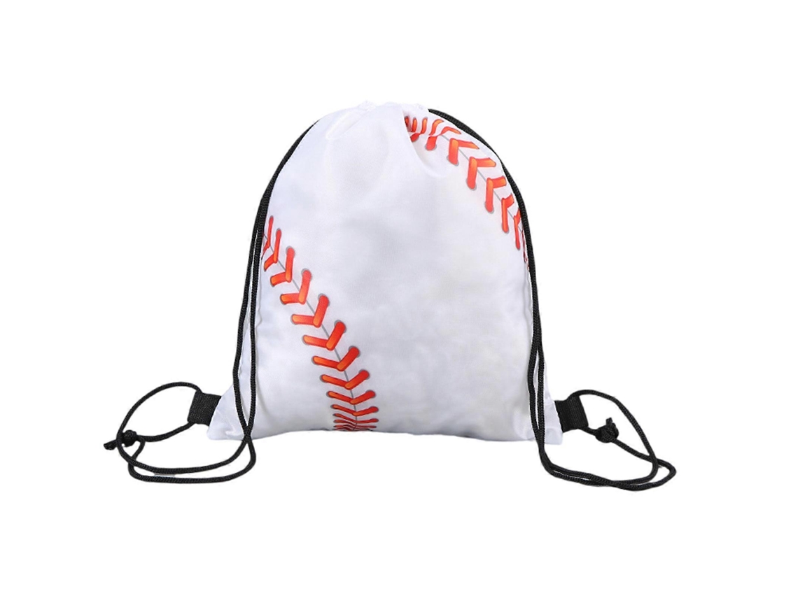 Mochila con cordón ajustable para balones de fútbol, voleibol, baloncesto, material de gimnasio y viajes al aire libre (blanca).