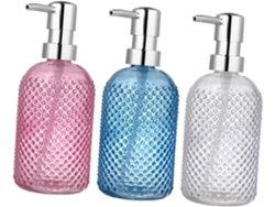 Juego De 3 Botellas Con Dosificador Para Loción, Gel Y Otros Productos De Baño Y Cosméticos.