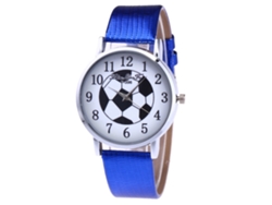 Reloj De Pulsera De Cuarzo Para Mujer Con Correa De Piel Sintética, Estilo Sencillo, Azul.