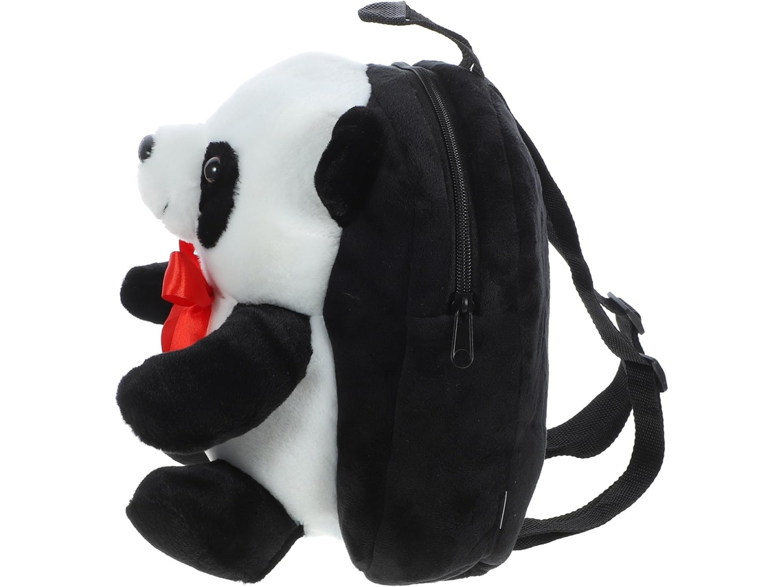 Mochila De Pelúcia Ciieeo Panda Preto Para Meninos E Meninas, Leve E Portátil Com Amplo Espaço Interno.