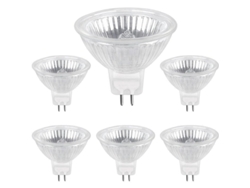 Bombilla Halógena Gu5.3 De 35 W, 12 V, 400 Lm, Luz Blanca Cálida De 2700 K, Regulable, Tipo Mr16, Paquete De 6
