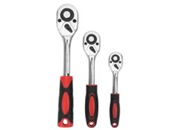 Juego de llaves de trinquete de liberación rápida de 3 piezas, 24 dientes, 1/4", 3/8", 1/2" (herramienta de reparación manual)