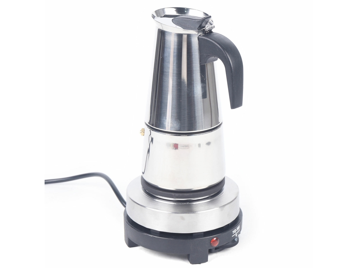 Cafetera De Moka De Acero Inoxidable Con Cocina Eléctrica, 220 V