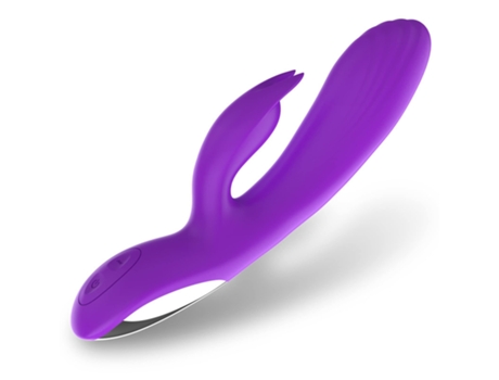 Vibrador de masaje impermeable de doble cabeza de 10 frecuencias para mujeres (púrpura) YIZHOOD