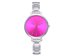 Relógio Feminino Vansvar De Couro Pu Com Strass E Mostrador De Padrão Elegante Casual De Quartzo Branco