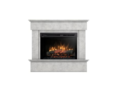 Chimenea eléctrica LED autoportante TORMES 26' 108 x 93 x 33.5 Cemento OUTINFIRE