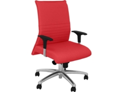 Silla de Escritorio Ejecutiva PYC Albacete XL Rojo con ruedas antiarañazos (Brazos Ajustables - Tejido)